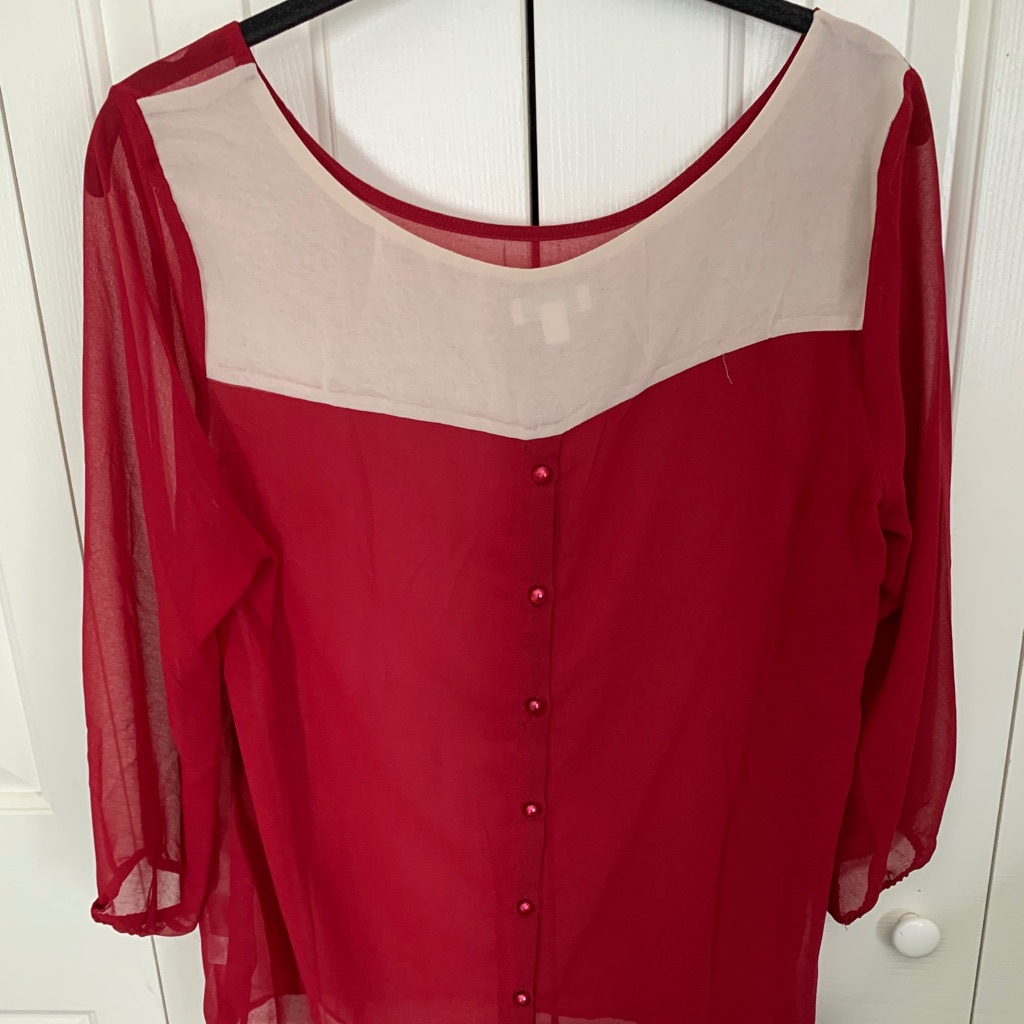 Charming Charlie Button Back Blouse